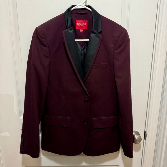 Men's Elegant Burgundy Blazer - Picture 1 of 2